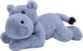 Pluche grijze nijlpaard knuffel 30 cm - Nijlpaarden wilde dieren knuffels - Speelgoed voor kinderen