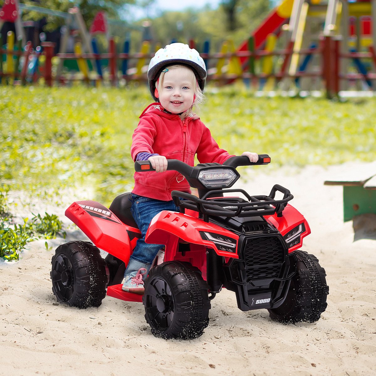 HOMCOM elektrische motorfiets, kindermotor met geluid