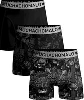 Muchachomalo - 3-pack onderbroeken heren - Effen Kleur + print - Elastisch Katoen - Zachte waistband