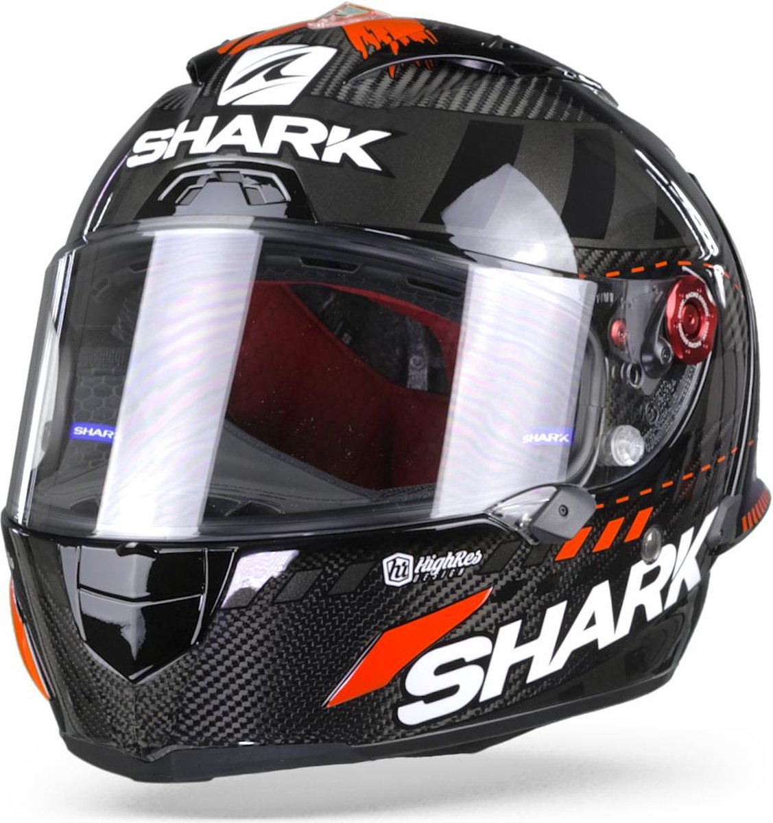 Shark Race-R Pro Gp Lorenzo Winter Test 99 Carbon Antraciet Rood DAR L