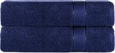 Komfortec Badhanddoeken, 2x Badlaken 70x140 cm, Douchelakens, 100% Katoen, Handdoeken, Badstof, Zacht en Absorberend, Marineblauw