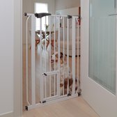 honden- en kattenhek 73 x 105 cm staal wit