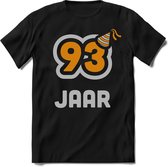 94 Jaar Feest kado T-Shirt Heren / Dames - Perfect Verjaardag Cadeau Shirt - Goud / Zilver - Maat M
