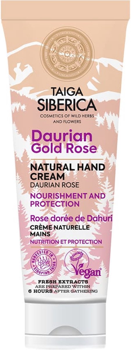 Taiga Siberica Natural Hand Cream ( Daurinská Zlatá Růže ) - Přírodní Krém Na Ruce 75ml