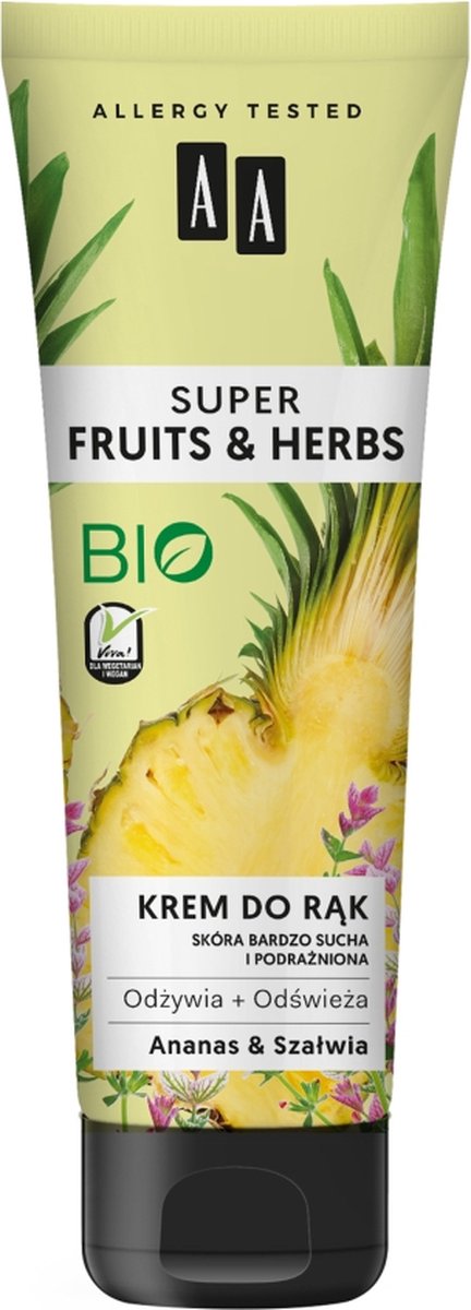 Aa - Super Fruits & Herbs Hand Cream Pineapple And Sage 100Ml