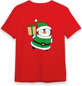 Glitter Kerst Buddy's - T-Shirt - Heren - Rood - Maat XXL