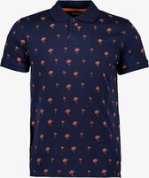 Unsigned heren polo met palmbomen - Blauw - Maat 3XL