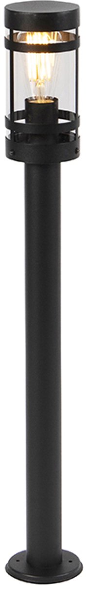 QAZQA gleam - Moderne Staande Buitenlamp | Staande Lamp voor buiten - 1 lichts - H 800 mm - Zwart - Buitenverlichting
