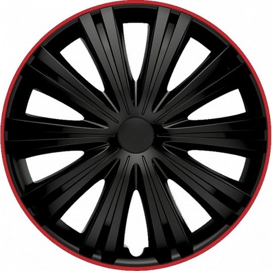 Wieldoppen EXTRA Strong zwart/goud 15 inch set van 4 Wieldoppen EXTRA Strong zwart/goud 15 inch set van 4