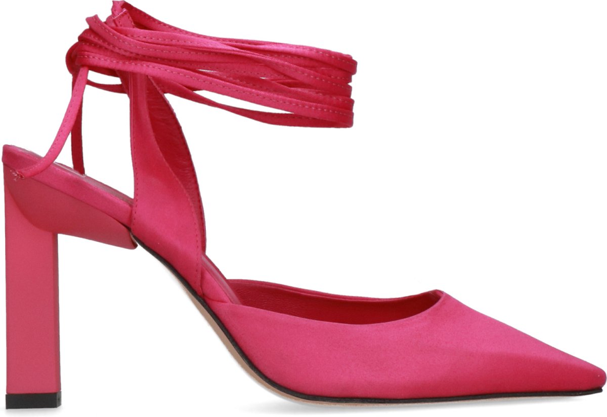 Sacha - Dames - Roze slingback pumps met veters - Maat 39 | bol.com