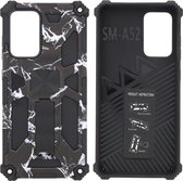 Samsung Galaxy S20 Plus Hoesje - Rugged Extreme Backcover Marmer Camouflage met Kickstand - Zwart