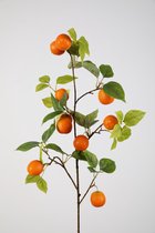Fruittakken Bessen - topkwaliteit decoratie - Oranje - zijden tak - 89 cm hoog