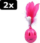 2x CATTOY TUMBLER ROZE 7X7X19,5CM