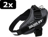 2x K9 HARNAS ANTRACIET MAAT 0/58-76CM