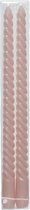 Decoris Kaars wax Ø2.15-H30cm pak a 2 stuks Licht roze