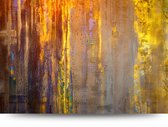 Maison de France - Canvas Abstracte goudbruine strepen - canvas - 80 x 120 cm