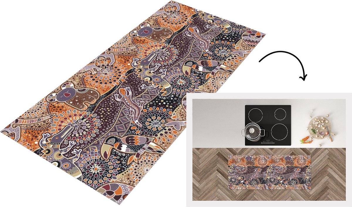 KitchenYeah Keukenloper - Loper keuken - Patronen - Koala - Dieren - Australië - 120x50 cm - Keukenloper vinyl Multicolor