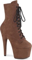 Pleaser Plateau Laarzen, Paaldans schoenen -41 Shoes- ADORE-1020FS US 11 Bruin