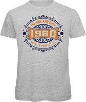 1960 The One And Only | Feest Kado T-Shirt Heren - Dames | Donker Blauw - Goud | Perfect Verjaardag Cadeau Shirt | Grappige Spreuken - Zinnen - Teksten | Maat 3XL