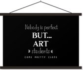 Porte-affiche avec affiche - Affiche scolaire - Art - Citations - Étudier - Étudiants - 60x40 cm - Lattes noires