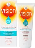 Vision Extra Care zonnebrandcrème met SPF 30 en bijpassende doos, 24 uur hydratatie, waterbestendig.