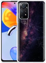 Redmi Note 11 Pro/11 Pro 5G Hoesje Black Space Marble - Designed by Cazy