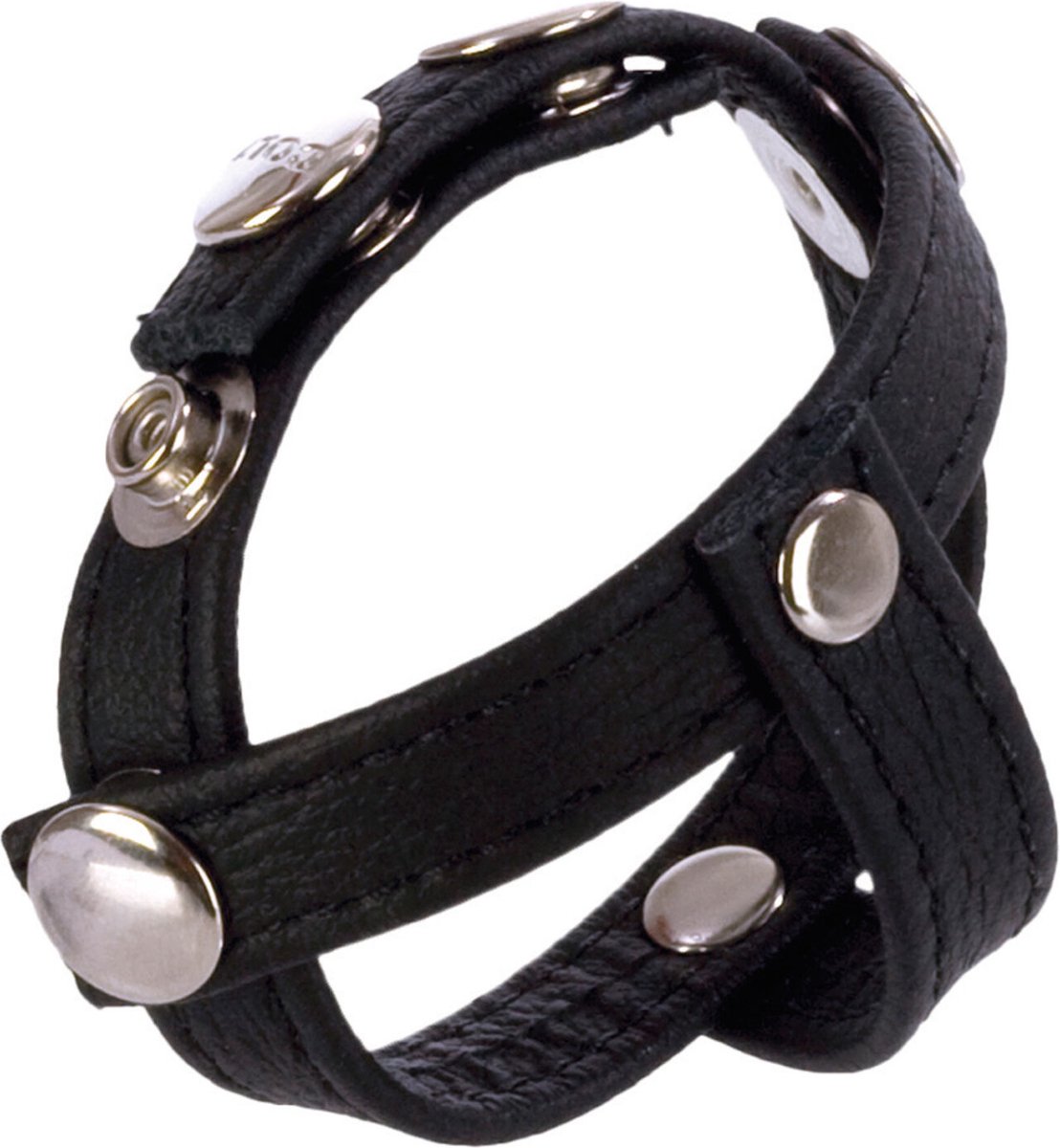 Cockring En Cuir Avec Fermeture Velcro - Sextoy - Neuf