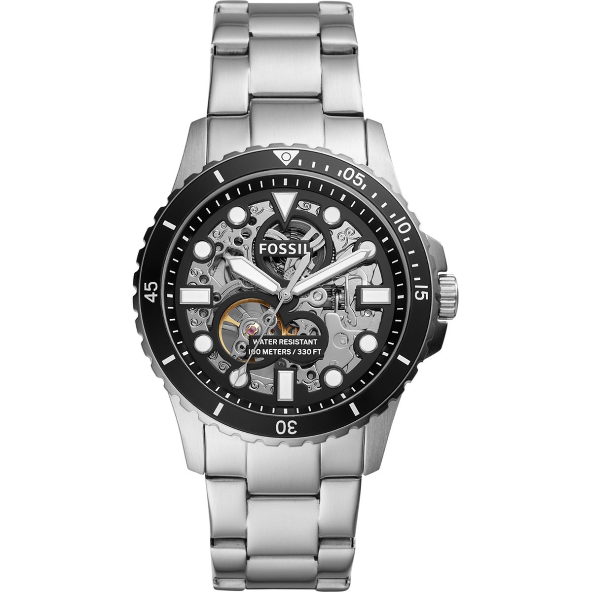 Fossil FB 01 Automatic Horloge Fossil Herenhorloge Zilver diameter 42 mm . bol