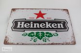 Heineken wandbord - muurplaat - reclame - bord - retro - vintage - 20x30 cm