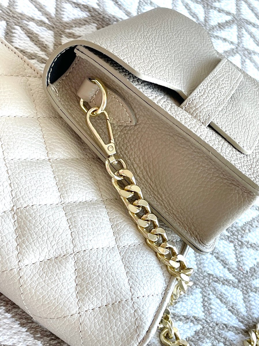 Grace Palmelatto Gouden Leren Handtas – Crossbody & Chique