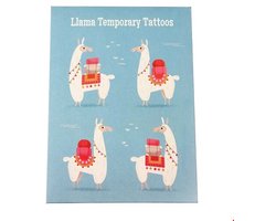 Tijdelijke tattoos lama alpaca