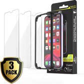 Screenprotector iPhone 11 Pro / Xs / X Screenprotector Met Montage Kit Frame - iPhone 11 Pro / Xs / X Screenprotector Eenvoudige Installatie - 3 Pack Premium Tempered Glas 2.5D 9H