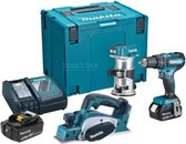 Makita DLX3116TJ  Combiset - DRT50 + DKP180 + DHP485  18V LXT - 2 X 5.0AH  Accuâ€™s + Lader + Makpac