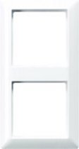 JUNG AS500 afdekraam 2-voudig voor horizontale en verticale montage, alpin, wit JUNG AS500 afdekraam 2-voudig voor horizontale en verticale montage, alpin, wit
