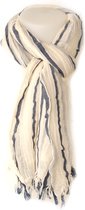 BOUWE | Gestreepte sjaal in off-white