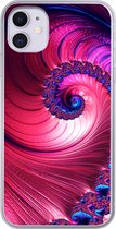 Geschikt voor iPhone 11 hoesje - Spiraal - Abstract - Kleuren - Siliconen Telefoonhoesje