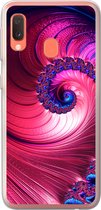 Geschikt voor Samsung Galaxy A20e hoesje - Spiraal - Abstract - Kleuren - Siliconen Telefoonhoesje