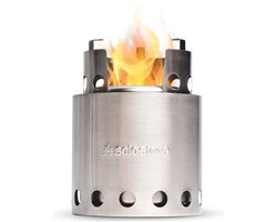 Solo Stove Lite draagbare kooktoestel. Geen vloeibare brandstof nodig. Krachtige efficiënte houtverbranding en weinig rook. Voor 1-2 personen, 304 Roestvrijstaal, compact ⌀ 10,8 cm, hoogte 14,5 cm, 255g.