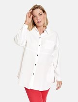 SAMOON Dames Lange blouse van lyocell Offwhite-48