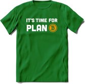 Its Time For Plan B - Crypto T-Shirt Kleding Cadeau | Dames / Heren / Unisex | Bitcoin / Ethereum shirt | Grappig Verjaardag kado | Tshirt Met Print  Prijs - Donker Groen - XL