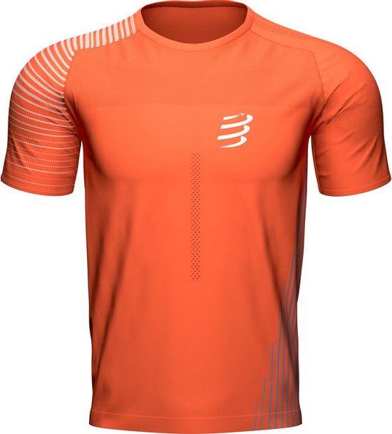 Compressport Performance Shirt Heren - sportshirts - oranje/lichtblauw -  Mannen | bol.com