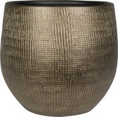 Steege Plantenpot - modern design - goudkleurig - 32 x 36 cm - bloempot