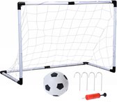 XQmax voetbalgoal/voetbaldoel met bal en pomp - 90 x 60 cm - Inklapbaar/vouwbaar voetbal doel