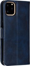 Peachy Leren Wallet Bookcase hoesje portemonnee iPhone 11 Pro Max - Blauw