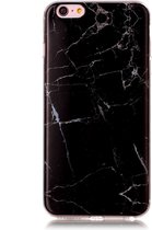 Peachy Zwart marmer hoesje iPhone 6 Plus 6s Plus TPU case