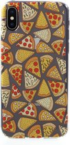 Peachy Transparant Pizza hoesje TPU case iPhone X XS - Doorzichtig