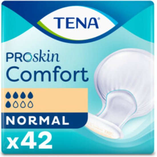 TENA PROskin Comfort Normal, 42 stuks. Inlegger met 'FeelDry Advanced'.