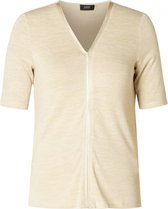 YESTA Leonore Jersey Shirt - Soft Sand/Melange - maat 0(46)