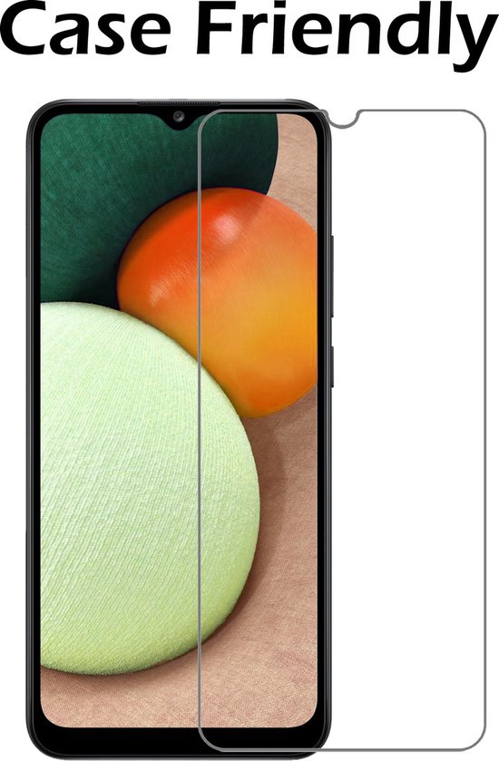 Coque Samsung Galaxy A02s avec protection d'écran - Coque Samsung Galaxy A02s en Siliconen Blauw foncé - Coque Samsung Galaxy A02s avec protection d'écran