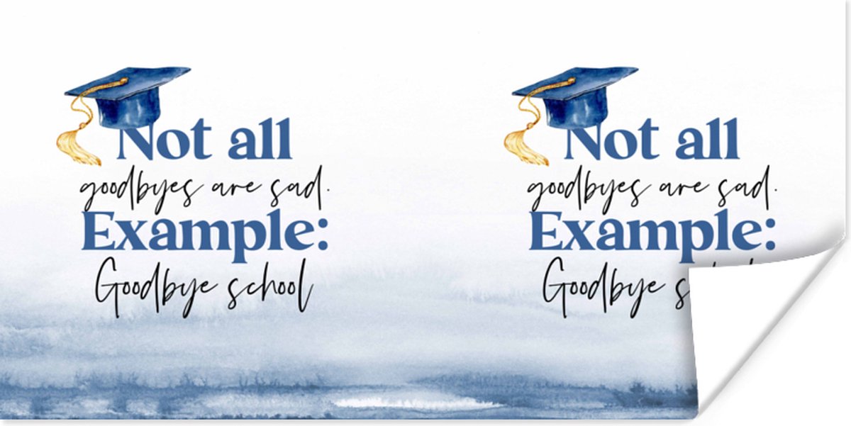 Poster Diploma - Afstuderen - Quotes - Studenten - 150x75 cm